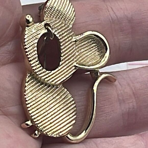 Vintage Sarah Coventry mouse with moving eye brooch - Picture 9 of 11